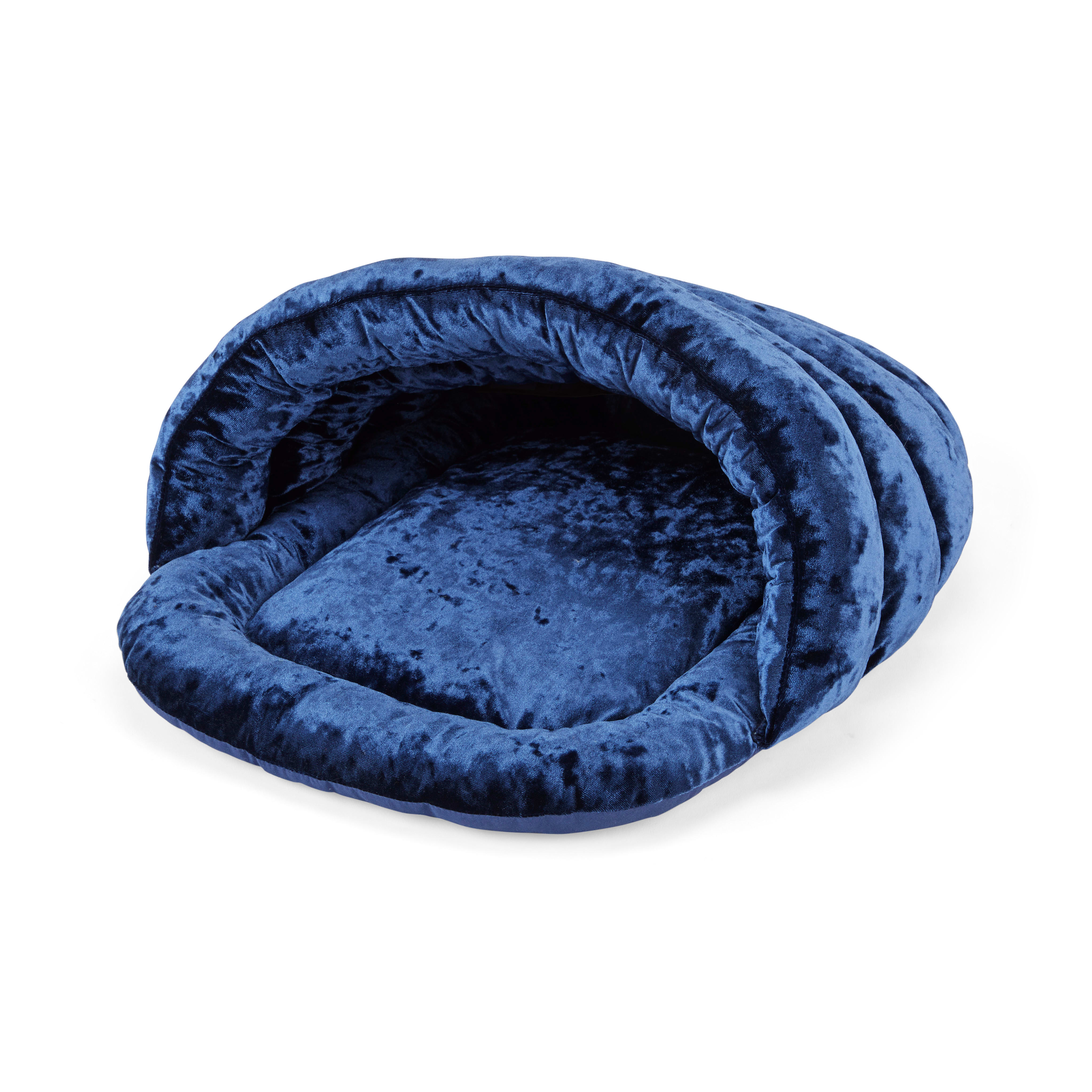 EVERYYAY Snooze Fest Midnight Blue Play Cave Cat Bed， 18