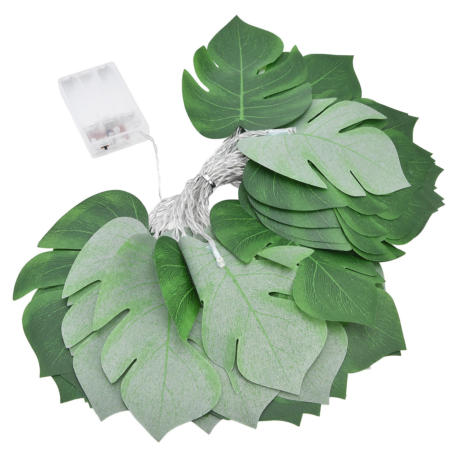 6m Simulation Leaf Lamp String Steady On Blinking Dual Model Artificial Plant Led Light String