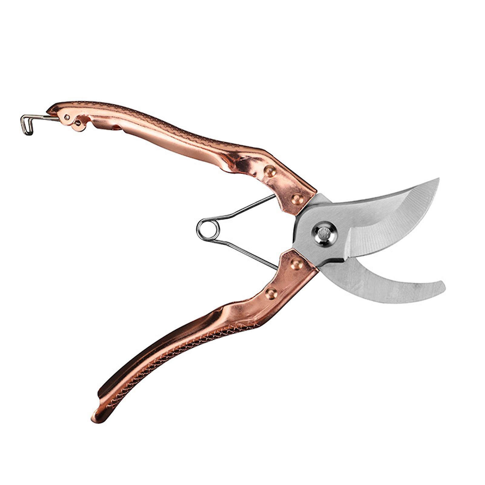 Rose Gold Bypass Pruning Shears Stainless Steel Garden Shears Garden Clipper Heavy Duty Pruners Secateurs Gardening Trimmer Scissors