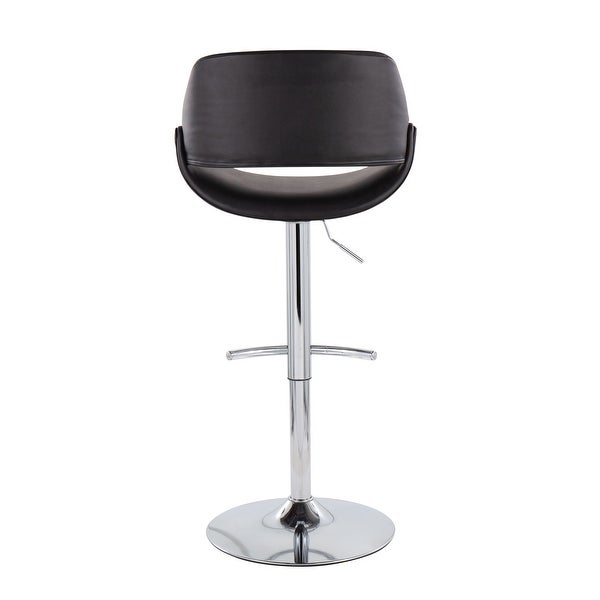 Silver Orchid Svellingen Adjustable Bar Stool with Rounded T Footrest - Set of 2