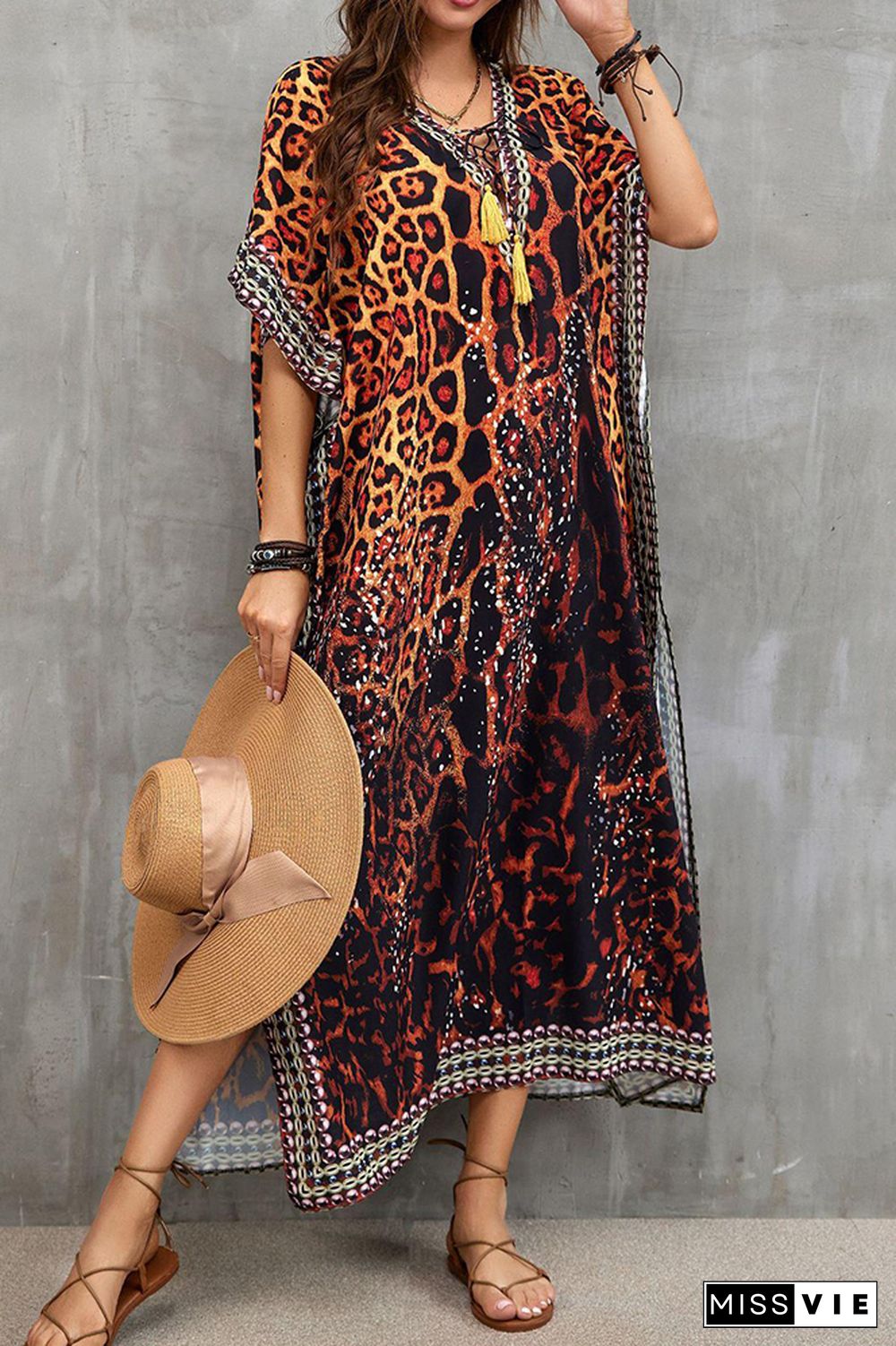 Boho Ethnic Beach Cover Up Kimono