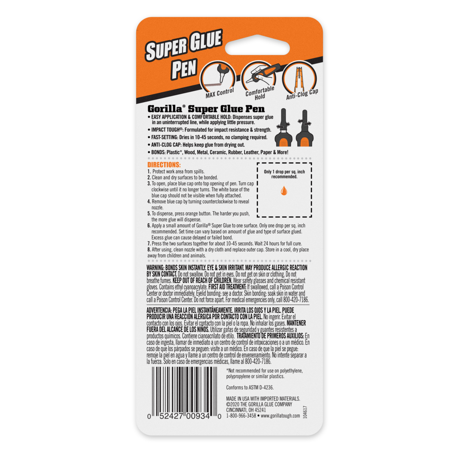 Gorilla High Strength Super Glue Pen 5.5 gm