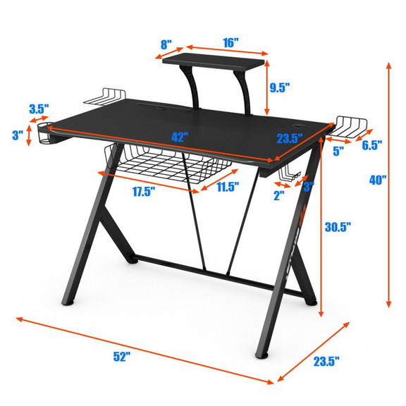 Costway 41709825 Multifunctional E Sport Gaming De...