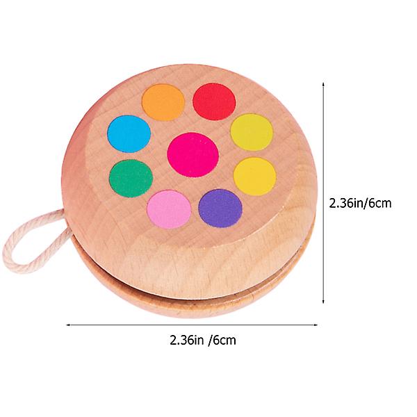 2pcs Wooden Yo-yo Toy Lovely Yo-yo Balls Kids Fingertip Toy Kids Finger Plaything Wooden Kids Yo-yos