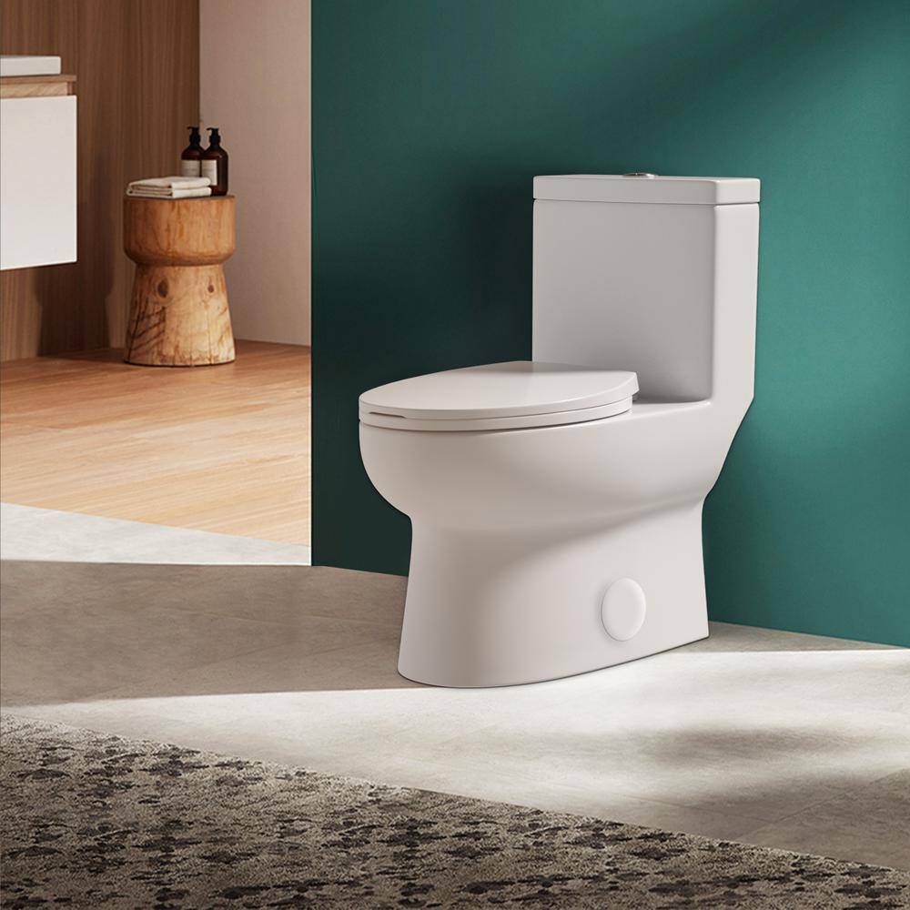 INSTER 1-piece 1.11.6 GPF Dual Flush Elongated Toilet in White Seat Included HDDZYNTL0003