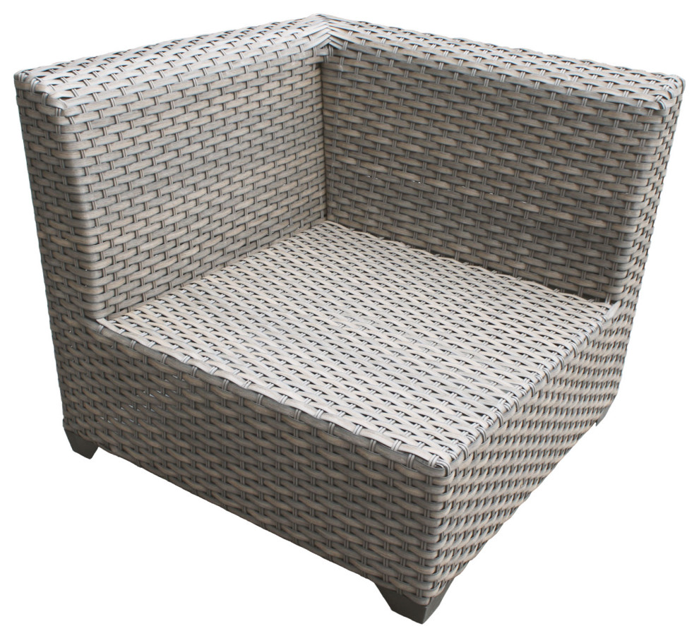 Florence 3 Piece Outdoor Wicker Patio Furniture Set 03b   Tropical   Outdoor Lounge Sets   by Fratantoni Lifestyles  Houzz