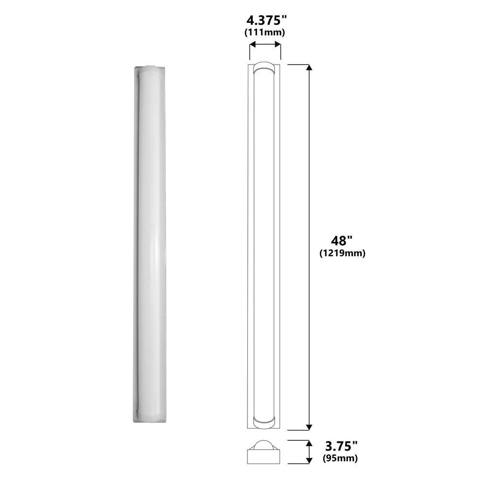 NICOR LS1- 4 ft. 225-Watt White Integrated LED Linear Strip Light in 3000K LS1-10S-UNV-30