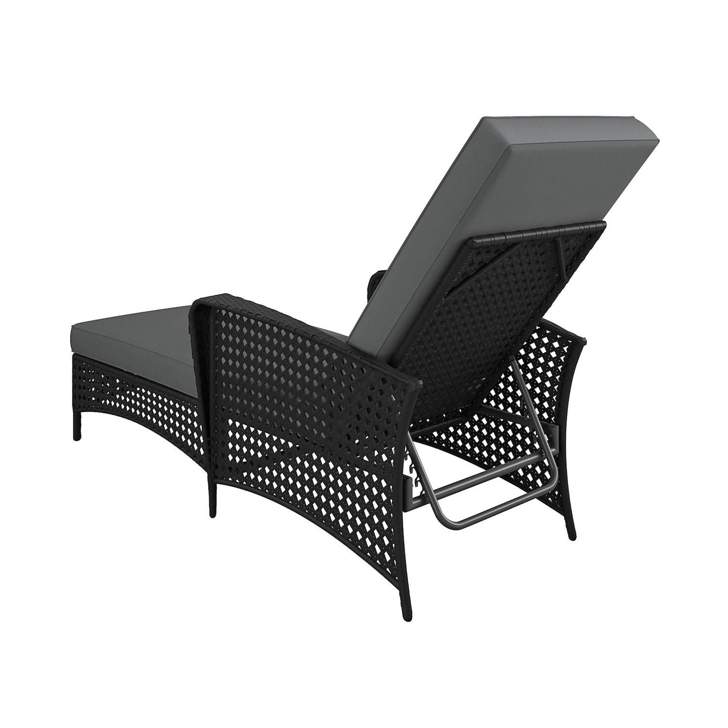 Cosco Lakewood Wicker Indoor / Outdoor Adjustable Chaise Lounge Chair