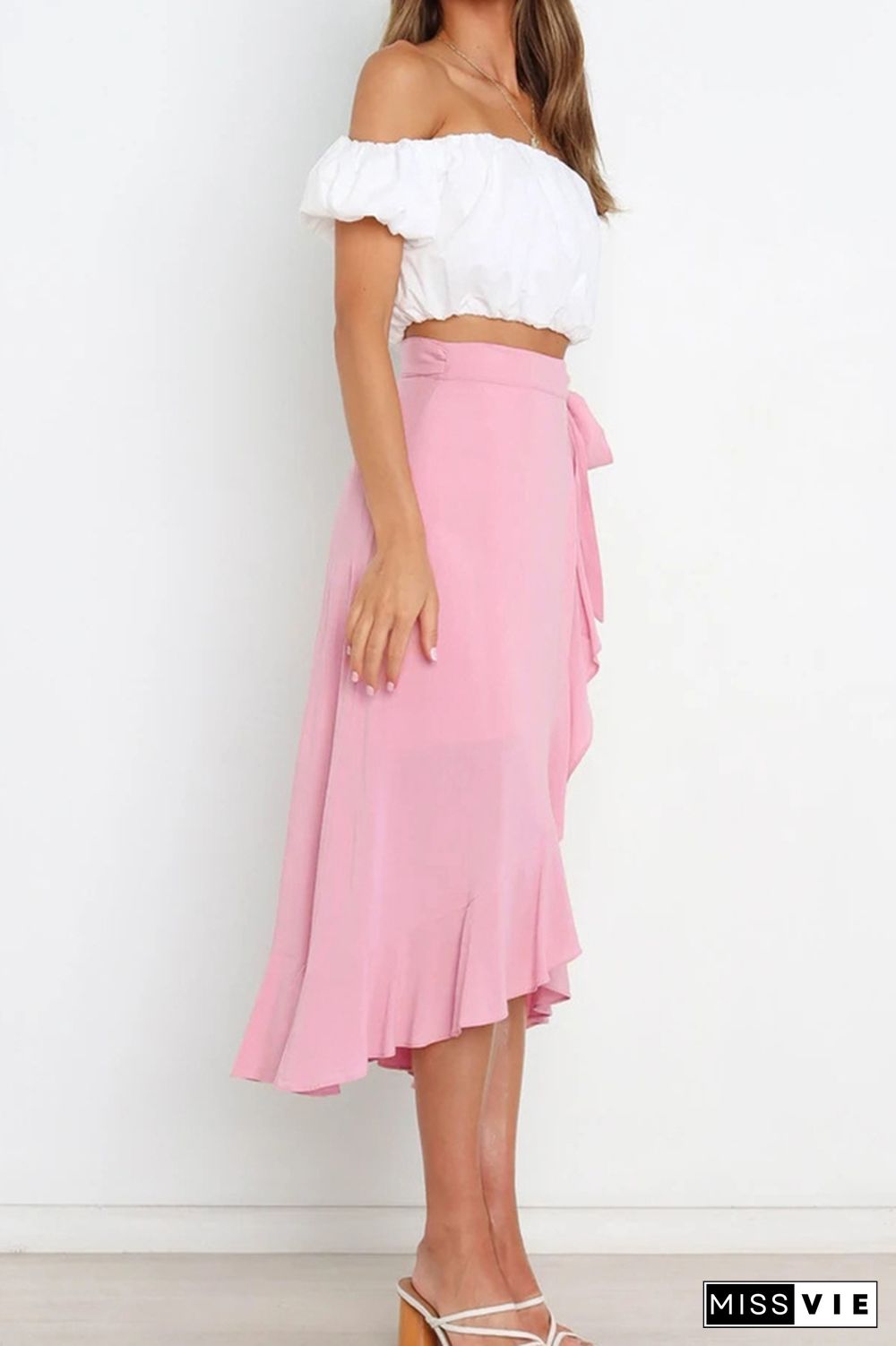 Solid Color Zip Skirt Wholesale