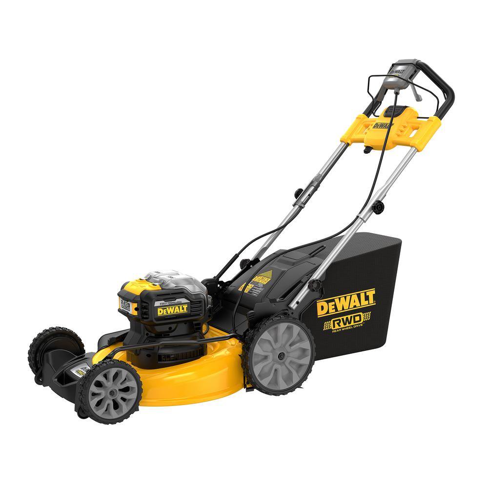 DEWALT 20V MAX 21 in. Battery Powered Self Propelled Lawn Mower with (2) FLEXVOLT 12Ah Batteries  Charger DCMWSP255Y2