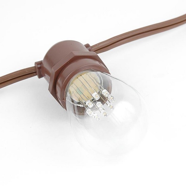 Novelty Lights Edison Outdoor String Lights With 25 In line Sockets Brown Wire 37 5 Feet