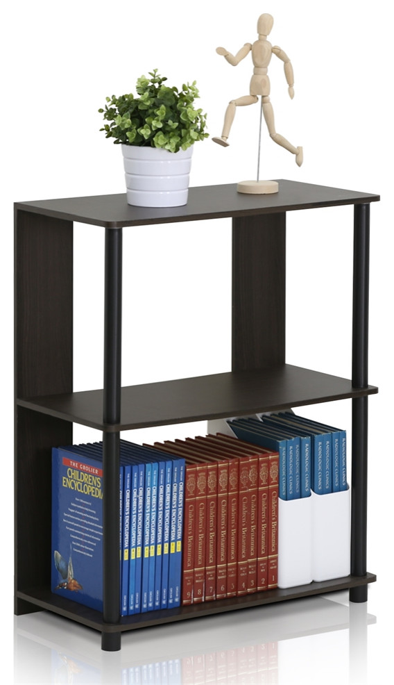 JAYA Simple Design Bookcase  Walnut   Transitional   Bookcases   by Furinno  Houzz