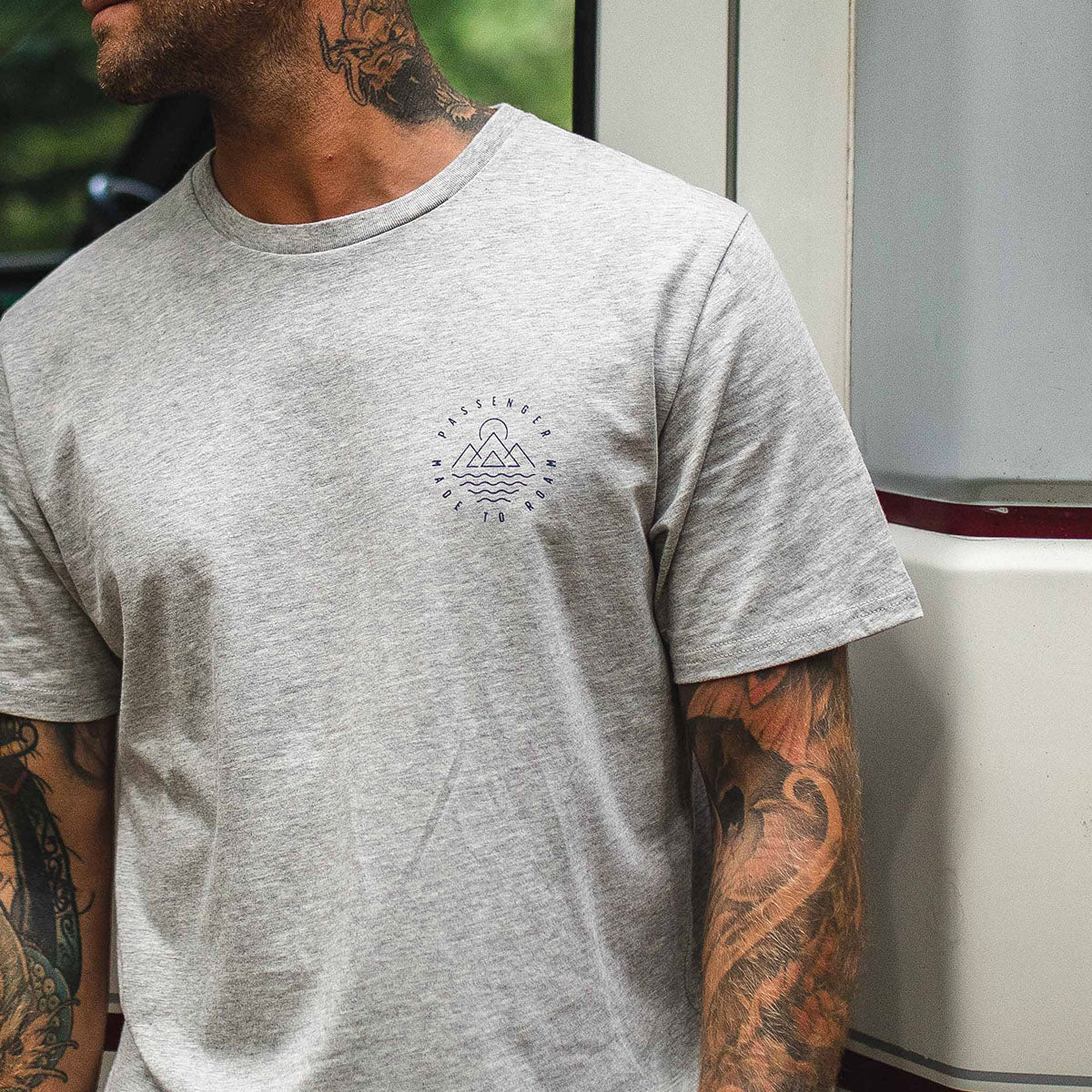 Escapism Recycled Cotton T-Shirt - Grey Marl