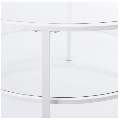 Southern Enterprises Jaymes Metal / Glass Round Cocktail Table