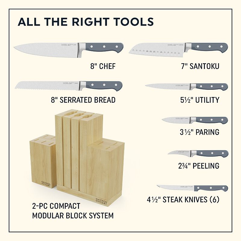 Chicago Cutlery Halsted 14-pc. Modular Block Set