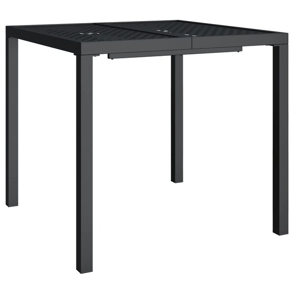 vidaXL Patio Table Patio Furniture Dining Table for Garden Anthracite Steel