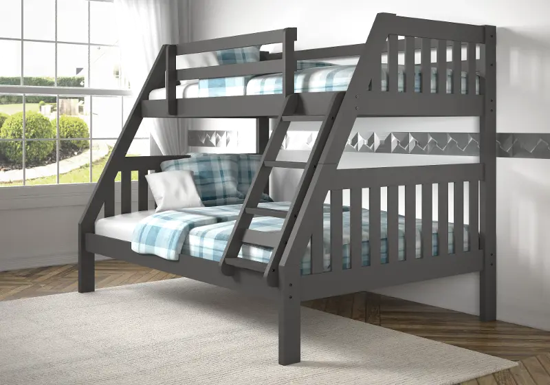 Mission Gray Twin over Full Bunk Bed