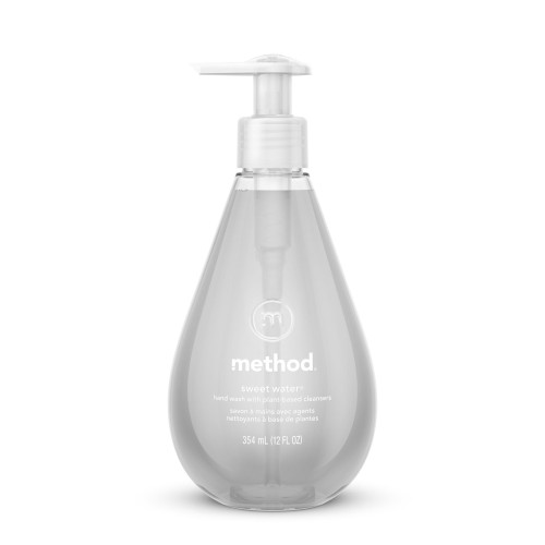 Method Gel Hand Wash， Sweet Water， 12 oz Pump Bottle， 6/Carton (00034CT)