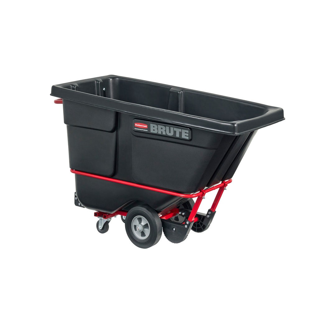 Rubbermaid FG130500BLA 1/2 Cubic Yard Tilt Truck - 850 Lb. Capacity， Black