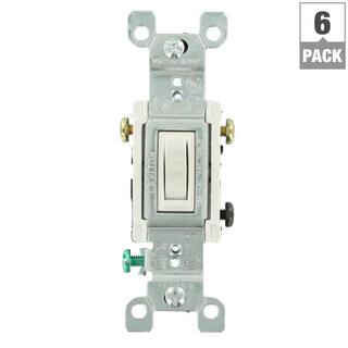 Leviton 15 Amp 3-Way Toggle Switch White (6-Pack) M22-01453-2WM