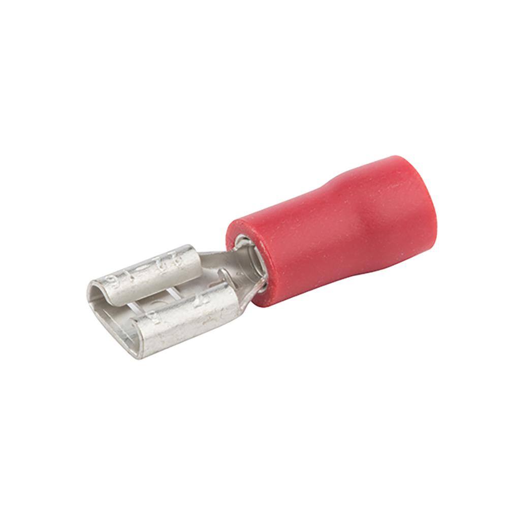 NSi Industries 22-18 AWG Vinyl Insulated Female Disconnect 0.250 in. x 0.032 in. Tab Size in Red (100-Pack) F22-250-3V