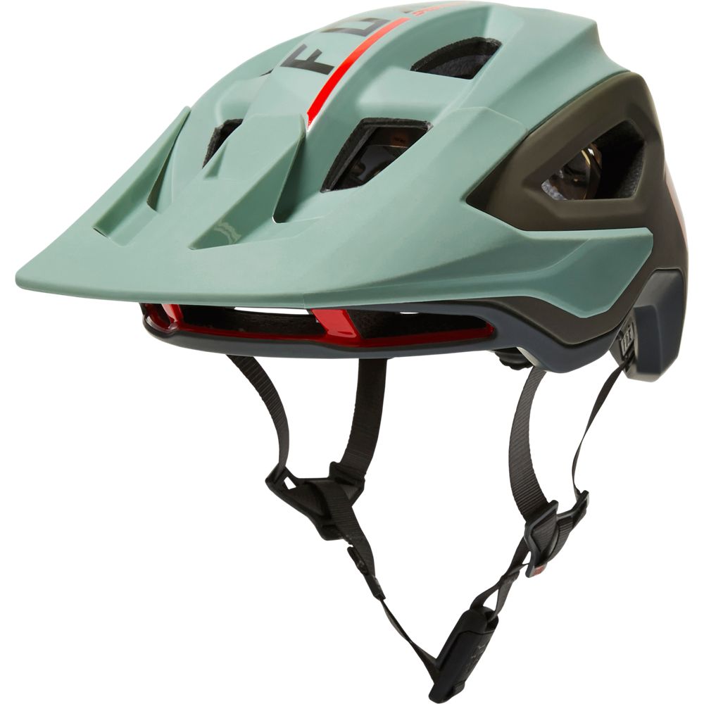 Fox Racing Speedframe Pro MTB Helmet - Blocked - Eucalyptus