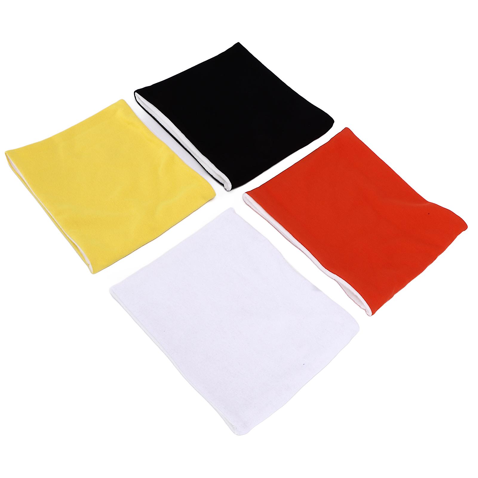 4pcs Winter Neck Gaiter Orange White Yellow Black Colors Fleece Cotton Neck Scarves For Children School Sports Skiing