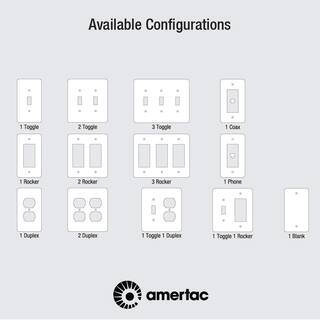 AMERELLE Rosa 2 Gang 1-Toggle and 1-Duplex Metal Wall Plate - Satin Nickel 50TDN