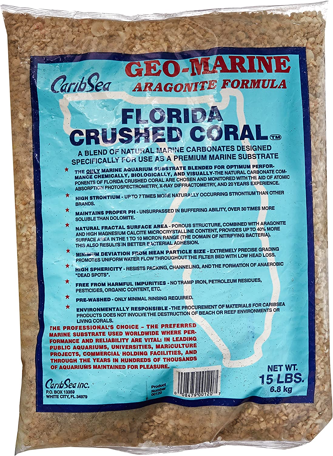 Carib Sea ACS00120 Crushed Coral for Aquarium， 15-Pound