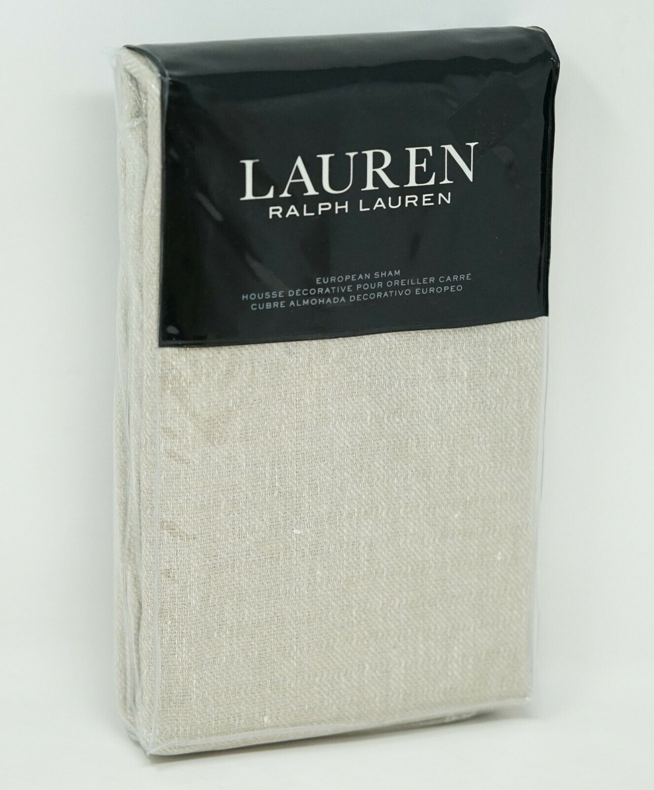 Lauren Ralph Lauren Alene Metallic Herringbone Linen Cotton Pillow Sham EURO