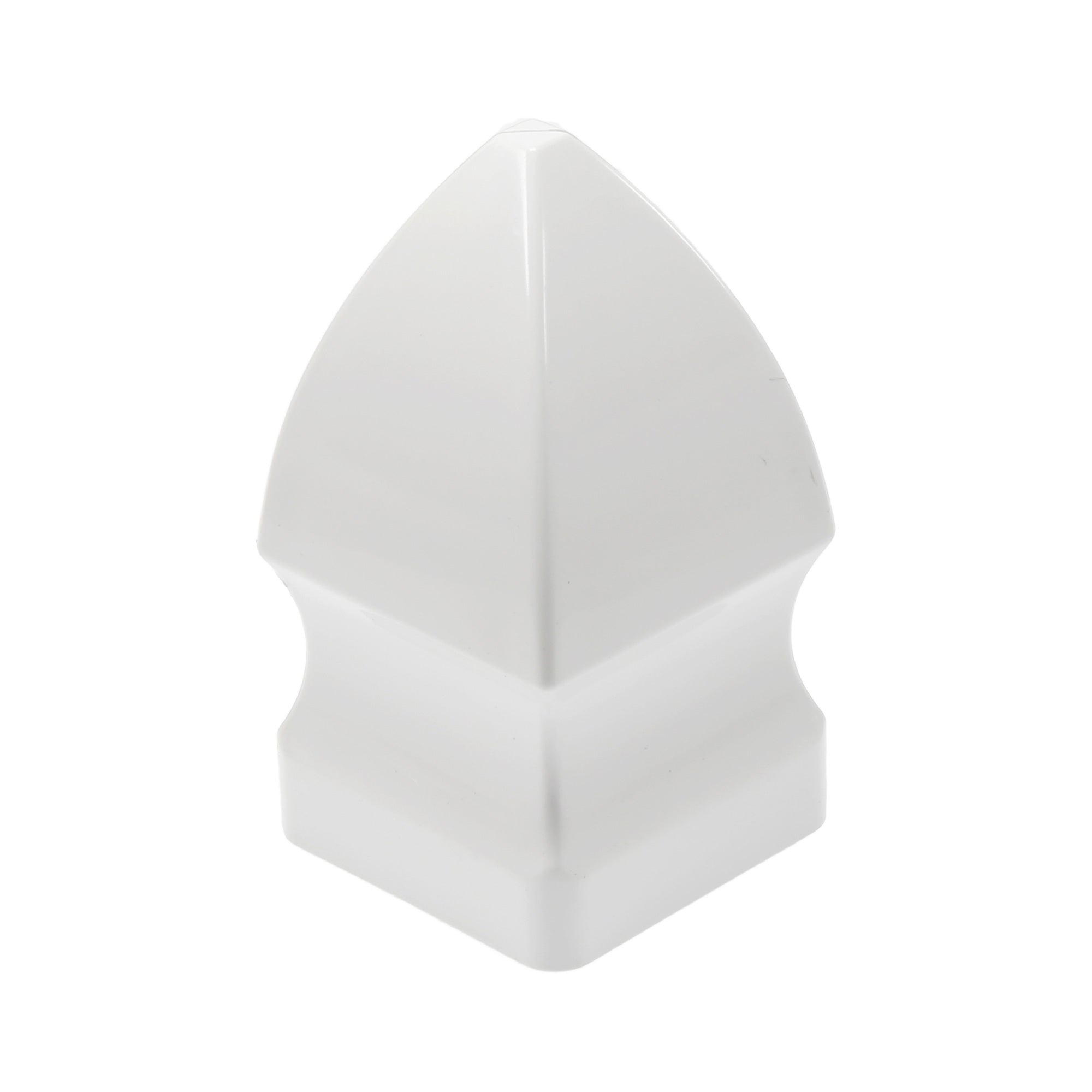 Plum Fittings 1 1/2" x 1 1/2" Gothic Vinyl Picket Fence Caps | Pack of 5 | White