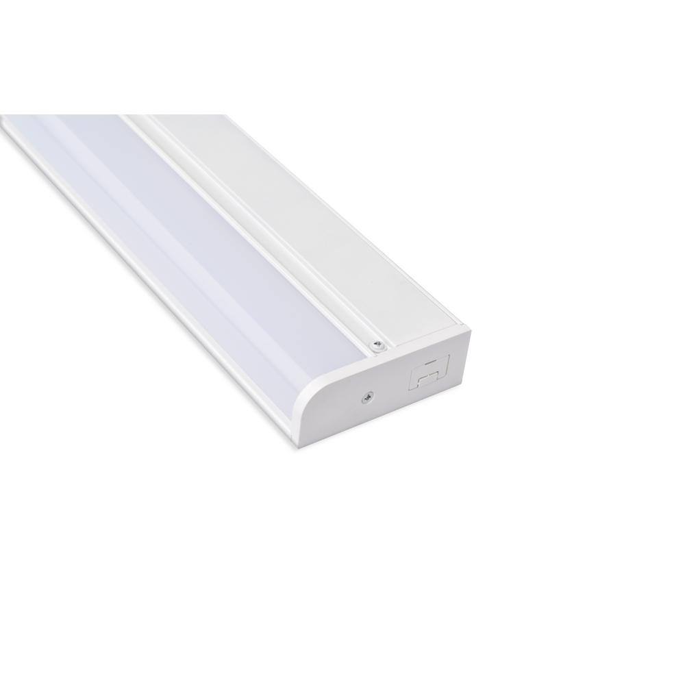 Commercial Electric Direct Wire Aluminum 24 in. LED White CCT Changing Under Cabinet Light PL9035