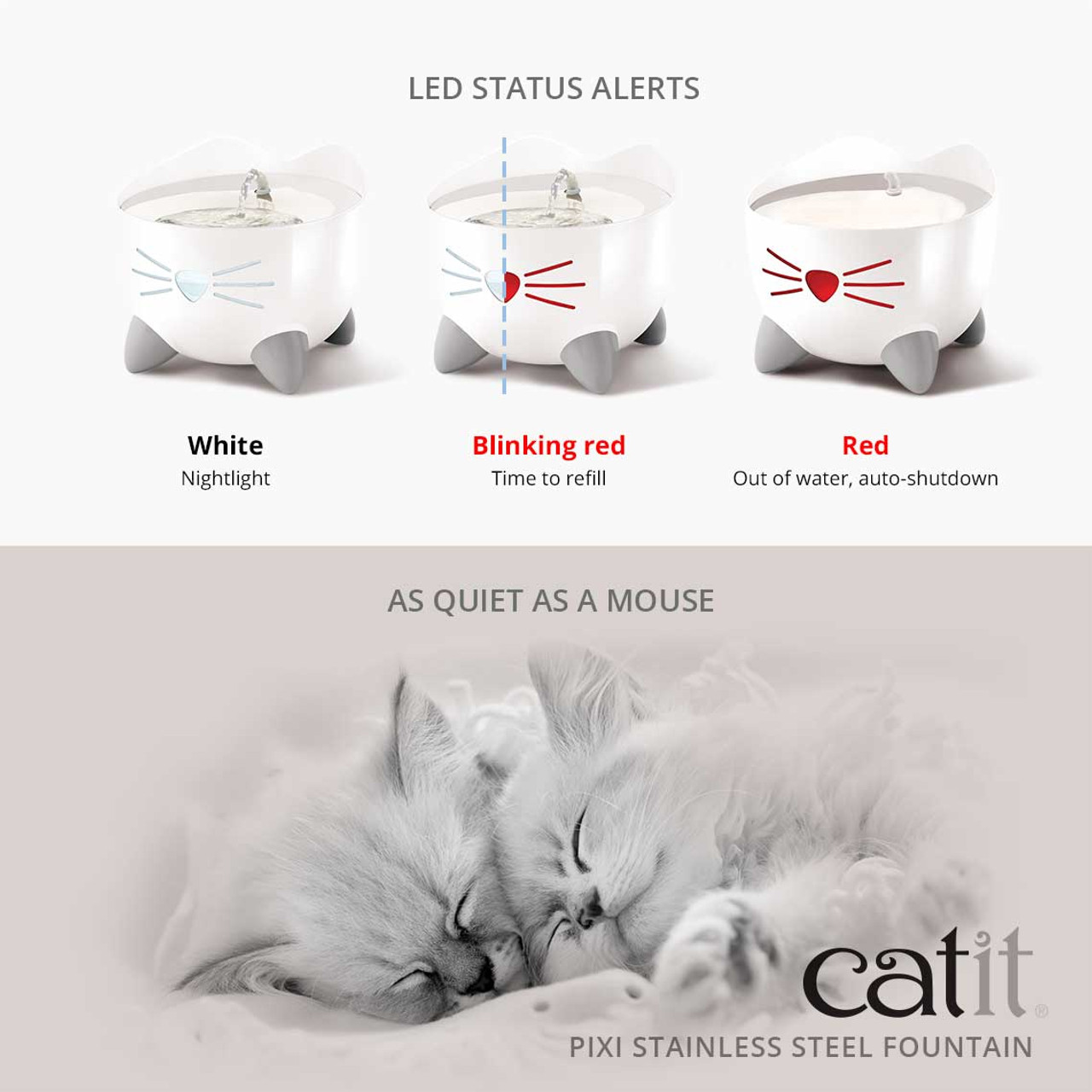 Catit Pixi Stainless Steel Fountain