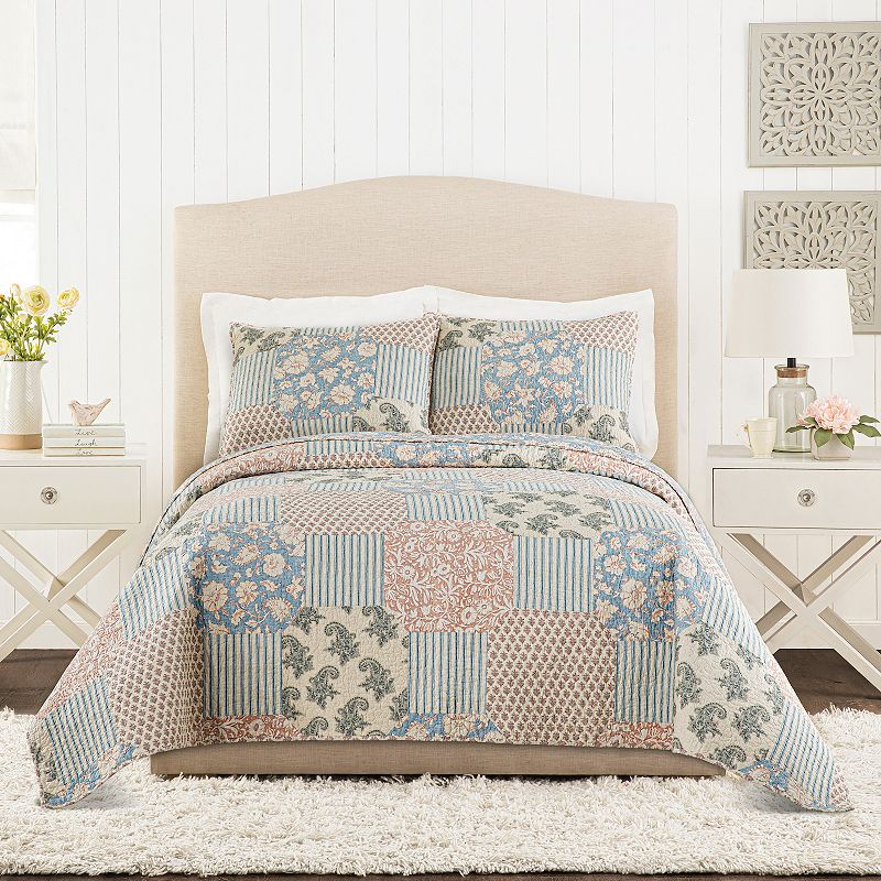 Mary Jane's Home Provencal Rose Quilt Set with Shams