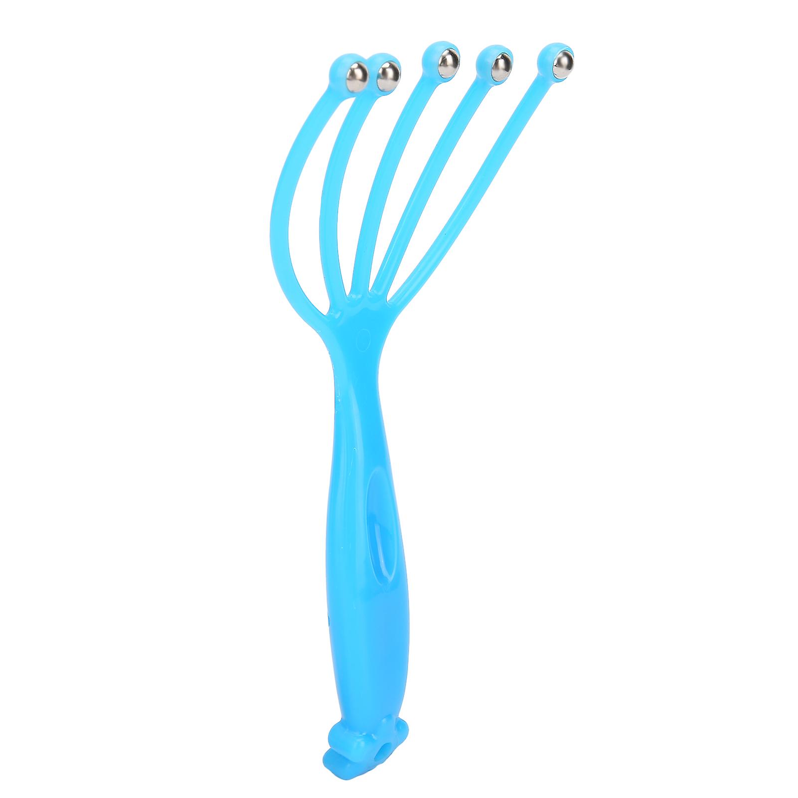 Scalp Massager Handheld Deep Relaxation Fatigue Relieve Head Scalp Massager Toolblue