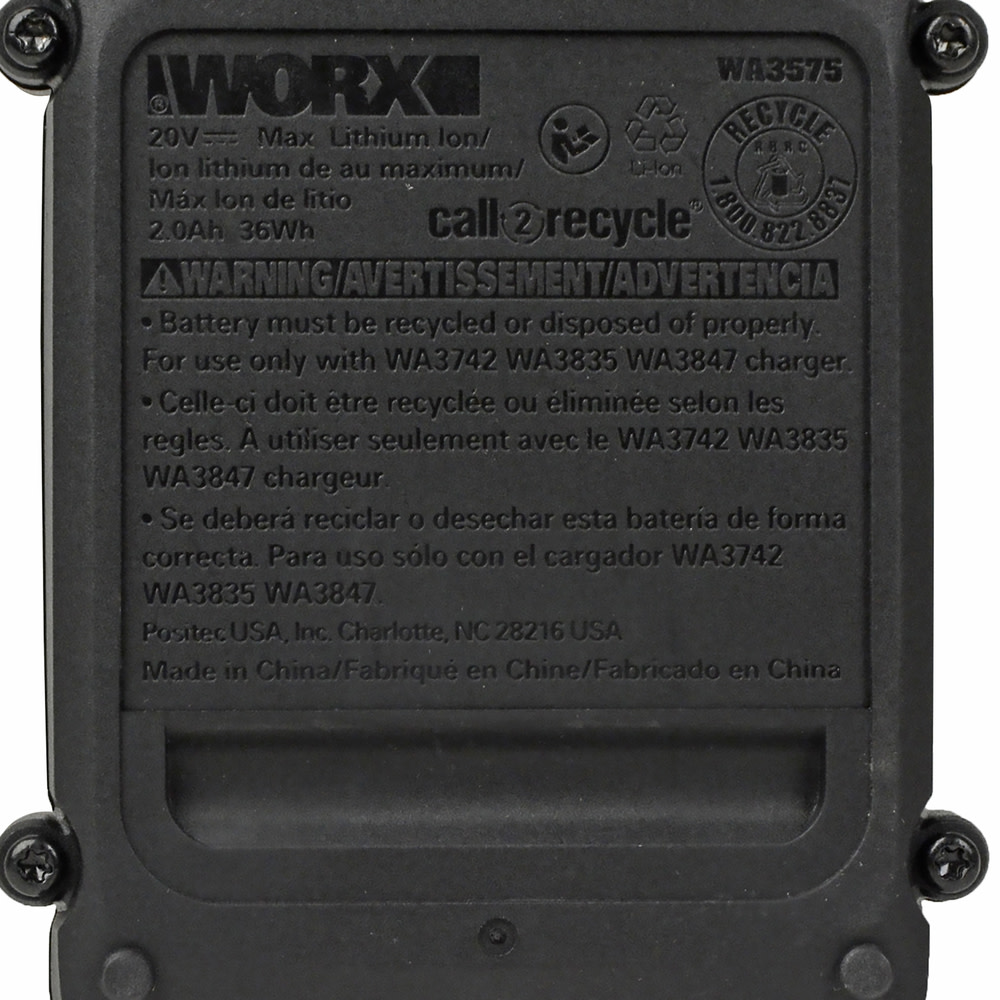 Worx 20V Power Share 2.0 Ah Lithium Battery 2pk