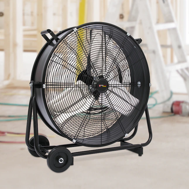 Utilitech 24-in 2-Speed Indoor Black Industrial Fan