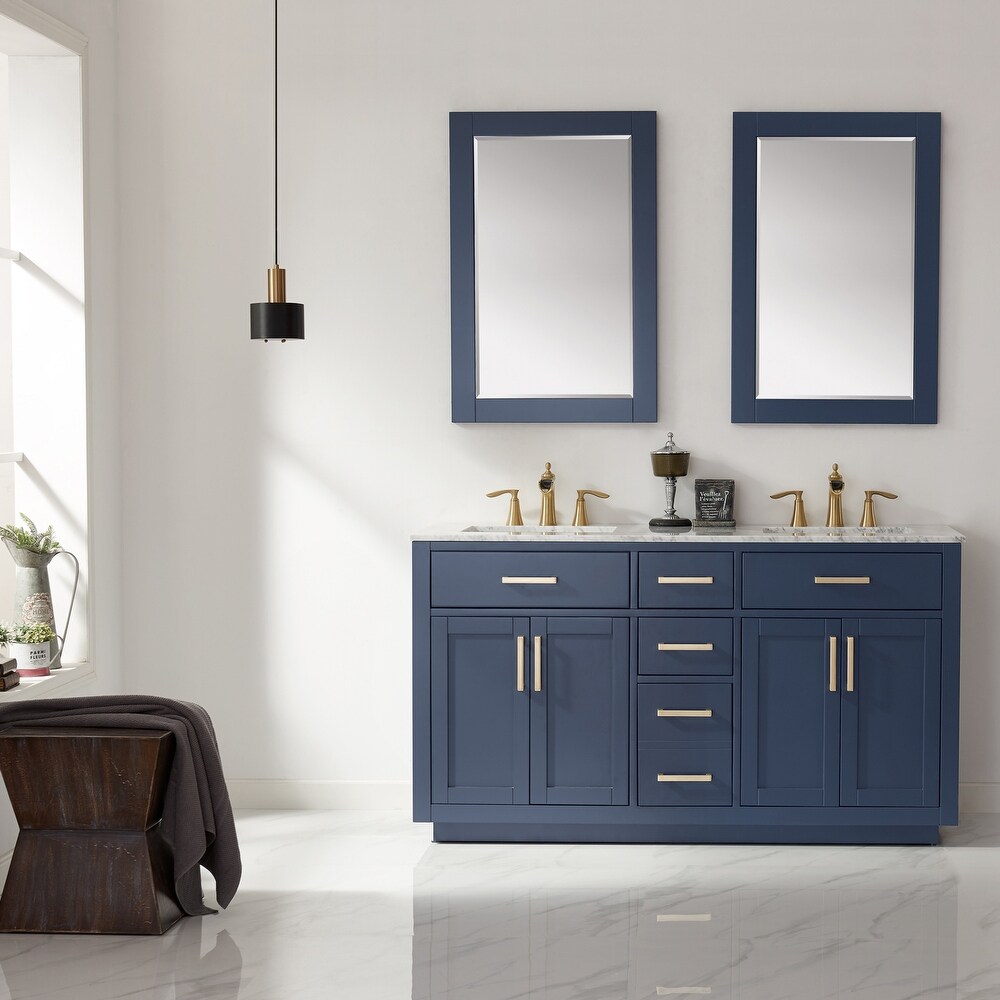 Altair Ivy Double Bathroom Vanity Cabinet Set with Mirrors