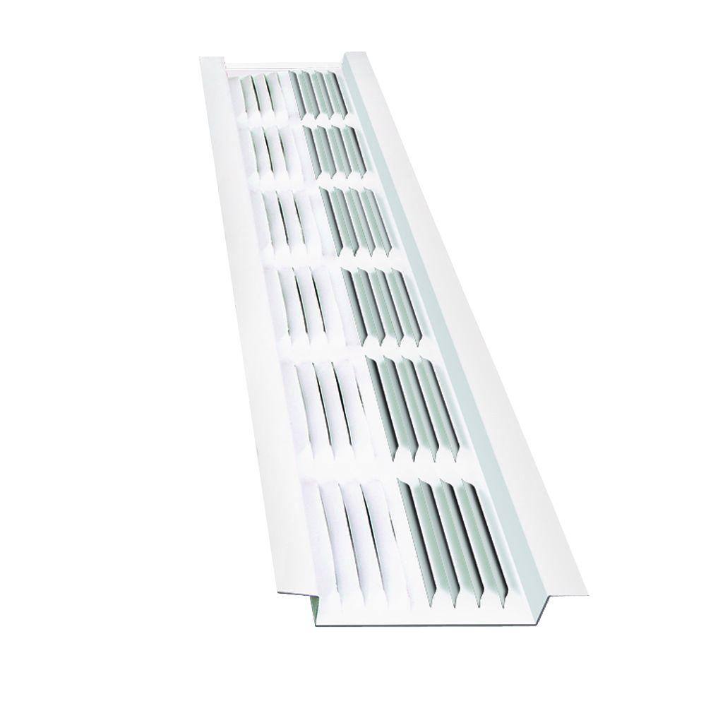 Master Flow 2.75 in. x 2.5 in. Rectangular White Wildlife Guard Aluminum Soffit Vent LSV8W