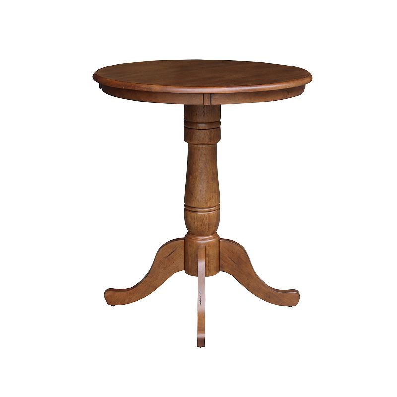 30 Round Top Pedestal Counter Height Dining Table