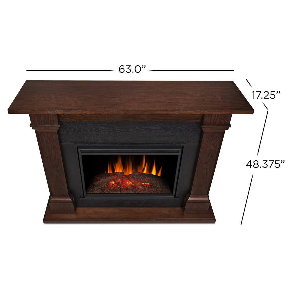 Real Flame Callaway 63 in. Grand Electric Fireplace in Chestnut Oak 8011E-CO