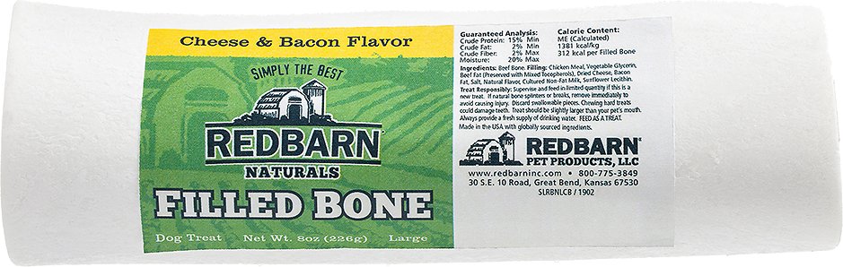 Redbarn Filled Bone Natural Chicken and Bacon Flavor Dog Chew