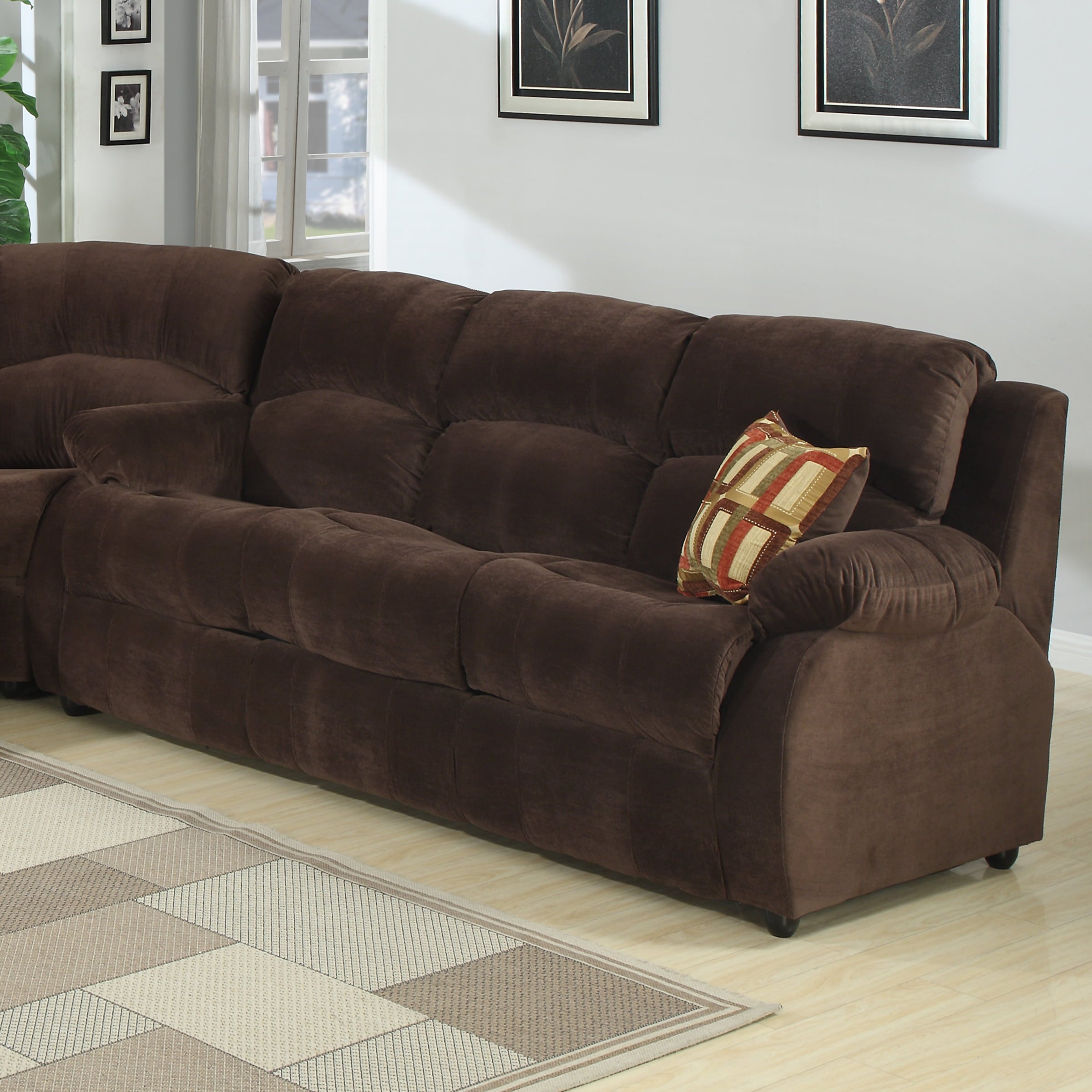 AC Pacific Tracey Queen Sofa Bed, Brown