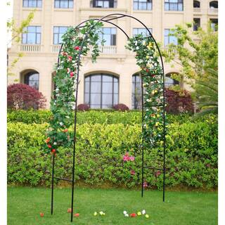 92 in. Metal Garden Arch Wide Sturdy Metal Trellis TG10071