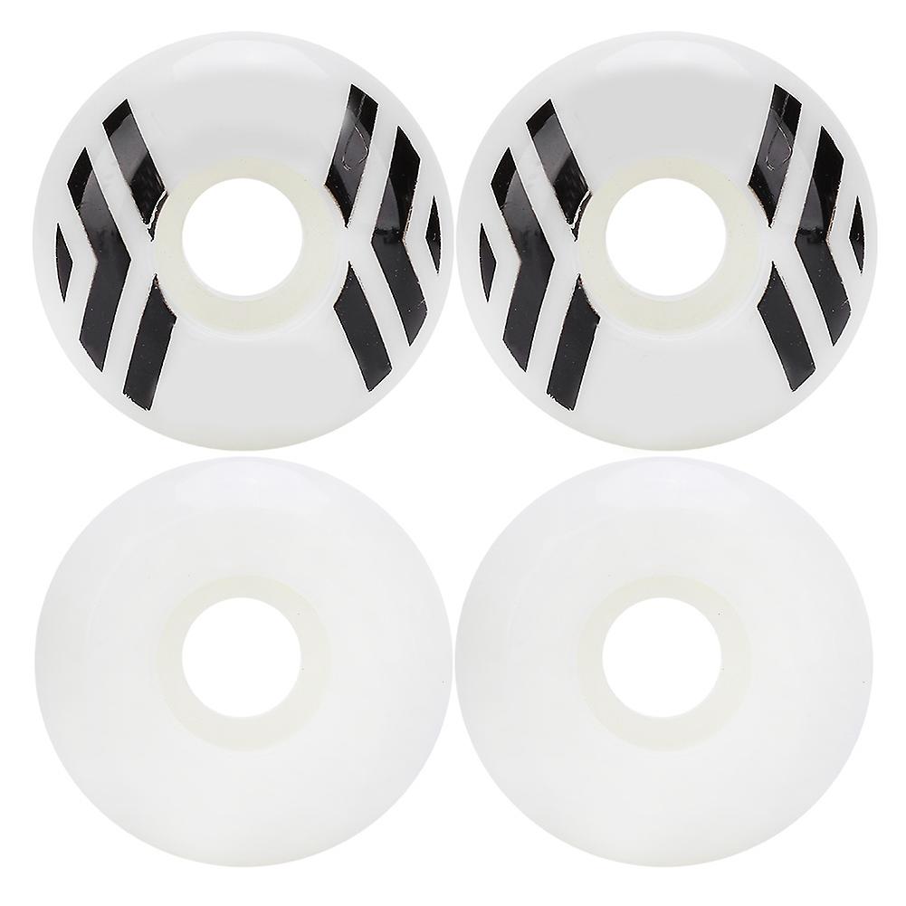 4pcs High Elastic Pu Children Skateboard Wheel Wear Resistant Antiskid Flexible Steeringwhite