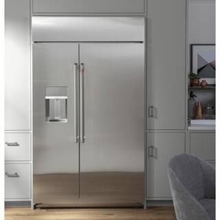 Cafe 28.7 cu. ft. Built-In Smart Side by Side Refrigerator in Stainless Steel CSB48YP2RS1