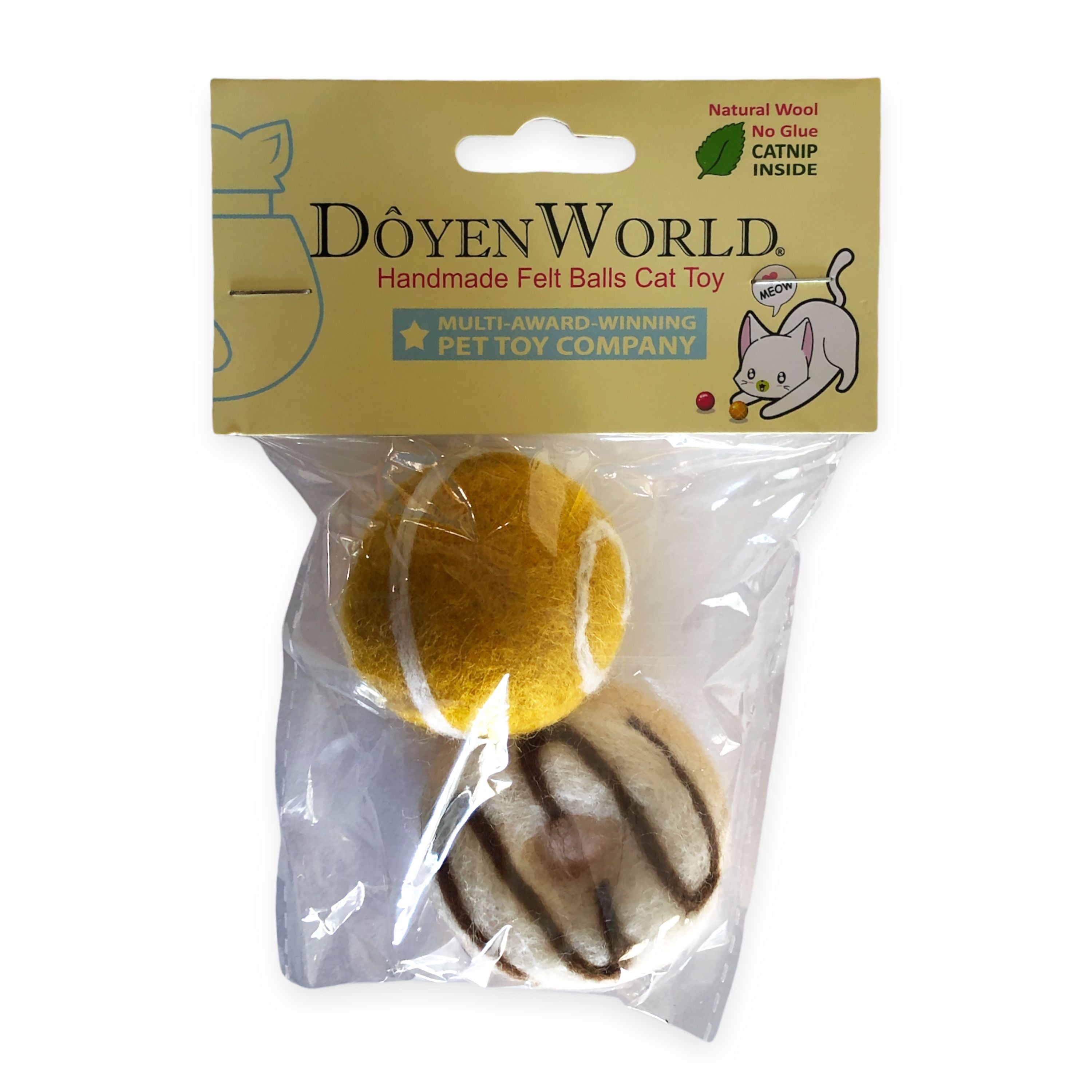 Doyen World Felt Ball Donut Cat Toys