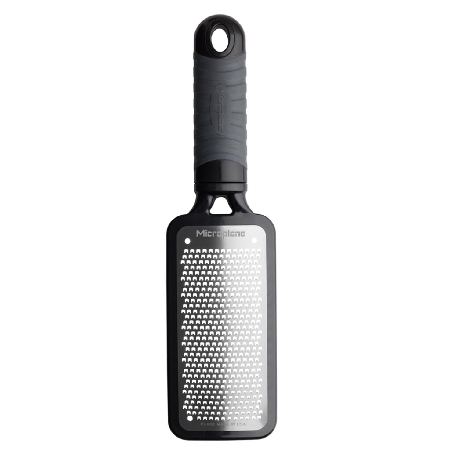 Microplane Silver/Black Stainless Steel Fine Grater