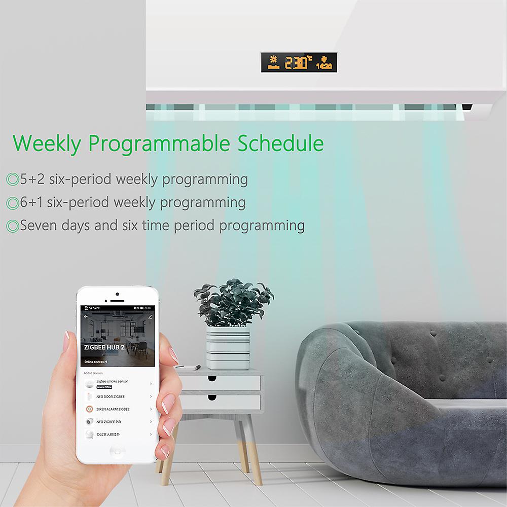 Tuya Smart Zigbee Radiator Actuator Programmable Thermostat Thermostatic Radiator Valve Temperature Controller Support Alexa