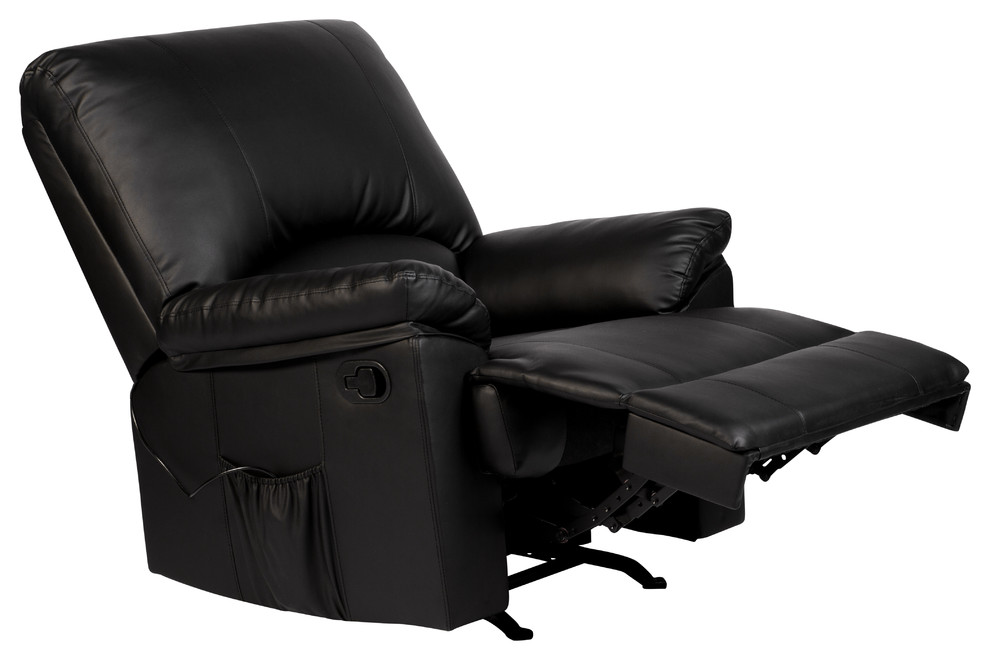 Relaxzen Reynolds Rocker Recliner With Heat and Massage   Modern   Massage Chairs   by Comfort Products  Houzz